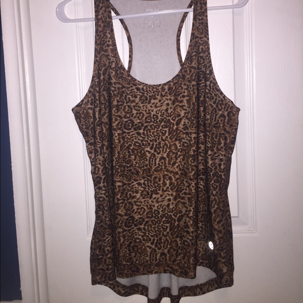 Leopard cheetah print workout tank top
