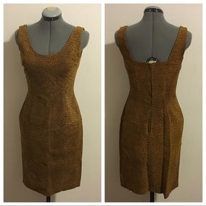 Final Price ⬇️ Vintage Suede Leopard Print Dress