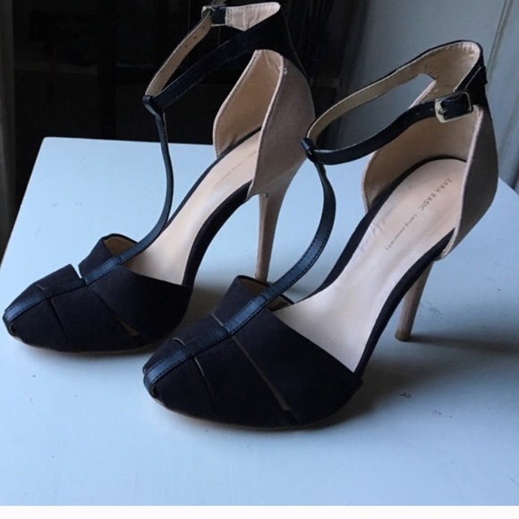 EXCELLENT CONDITION ZARA TWO TONED HEELS SIZE 8 - Picture 3 of 6
