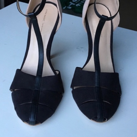 EXCELLENT CONDITION ZARA TWO TONED HEELS SIZE 8 - Picture 4 of 6