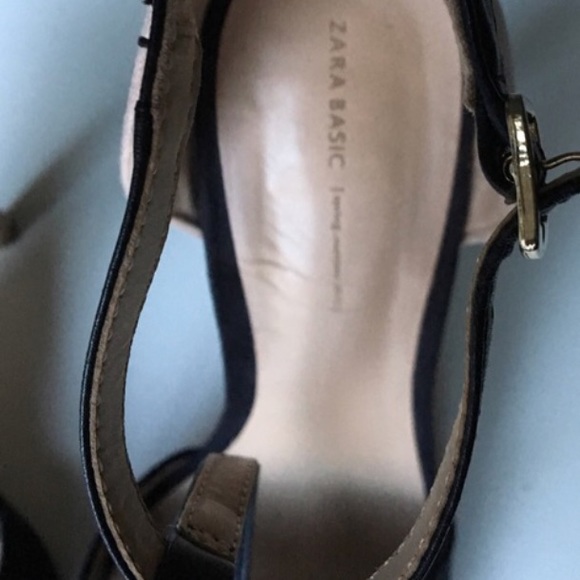 EXCELLENT CONDITION ZARA TWO TONED HEELS SIZE 8 - Picture 5 of 6