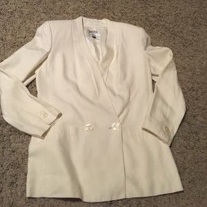Woman's Career Suit, cream, size 6