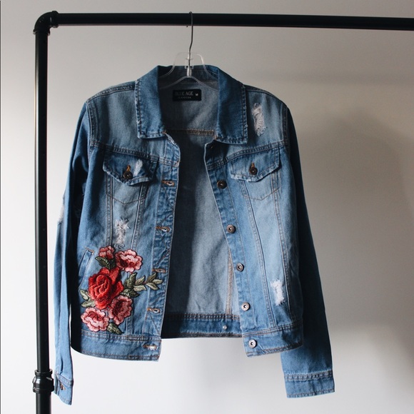 Embroidered Denim Jacket - Picture 2 of 6
