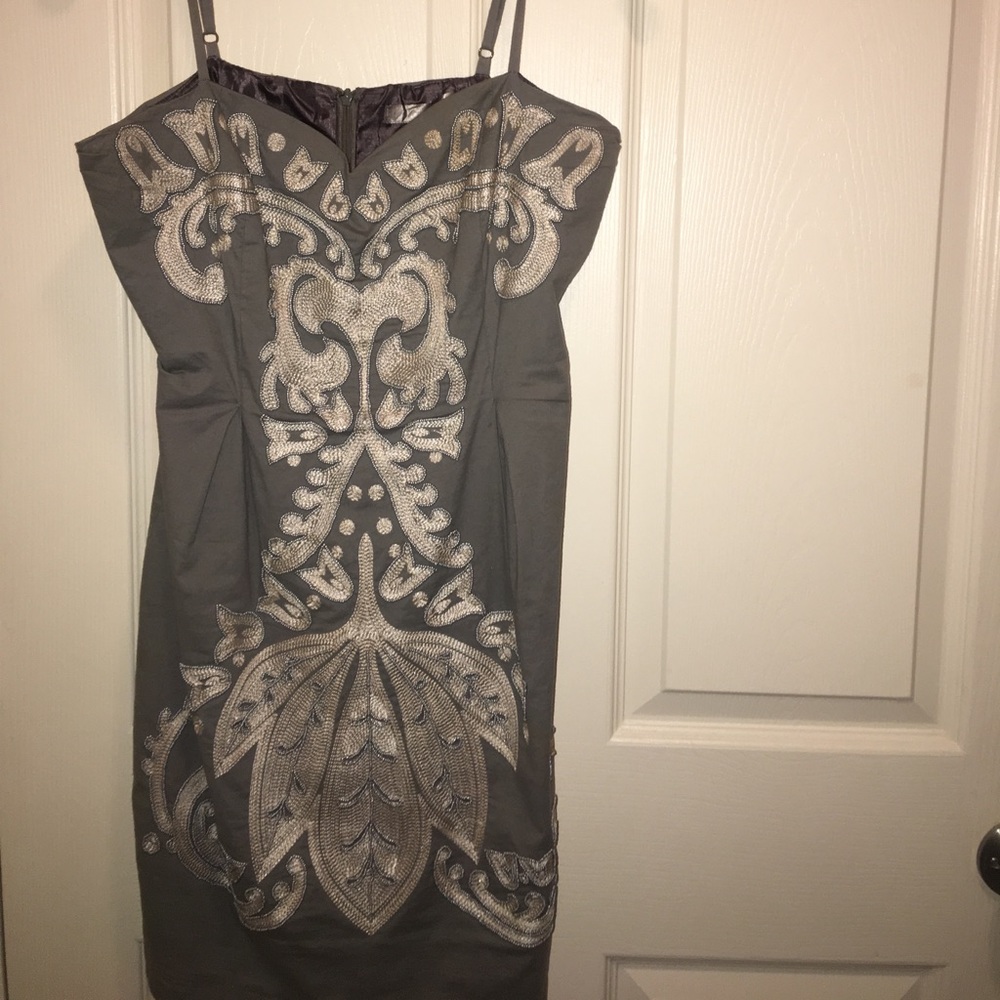 F21 Love Embroidered Beaded Sweetheart dress