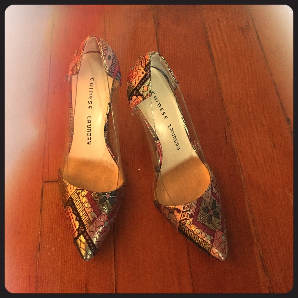 Chinese Laundry Brocade Heels / Pumps