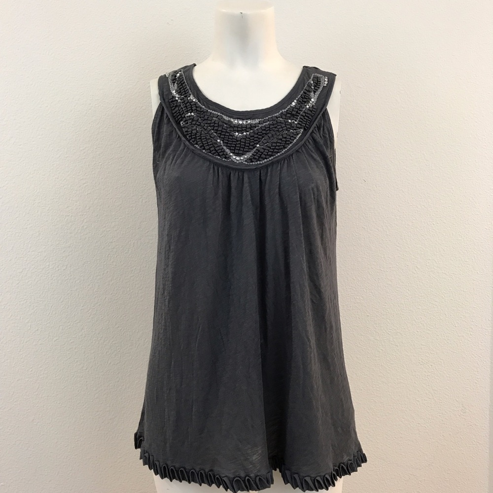 Anthropologie Deletta Gray Tank