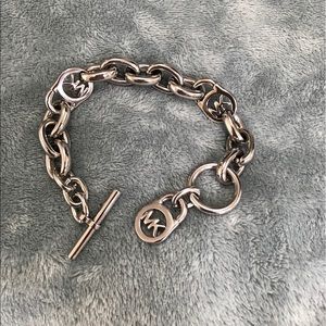 Michael Kors logo lock toggle bracelet