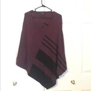 Plum-Colored Poncho- Small