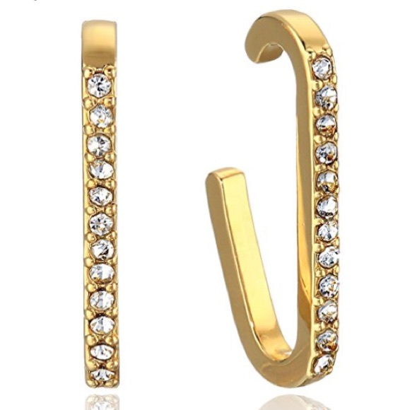 Rebecca Minkoff Jewelry - rebecca minkoff // gold-plated pavé ear cuffs
