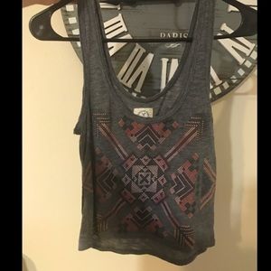 Gray Tank with Native Design