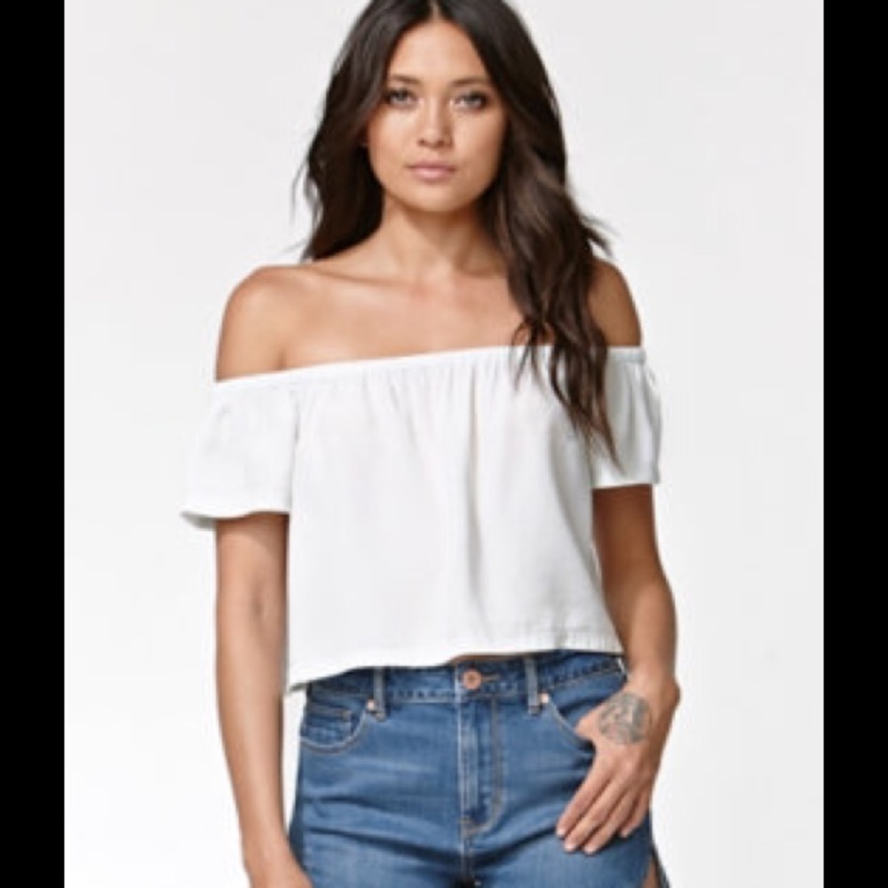 KENDALL AND KYLIE off the shoulder top