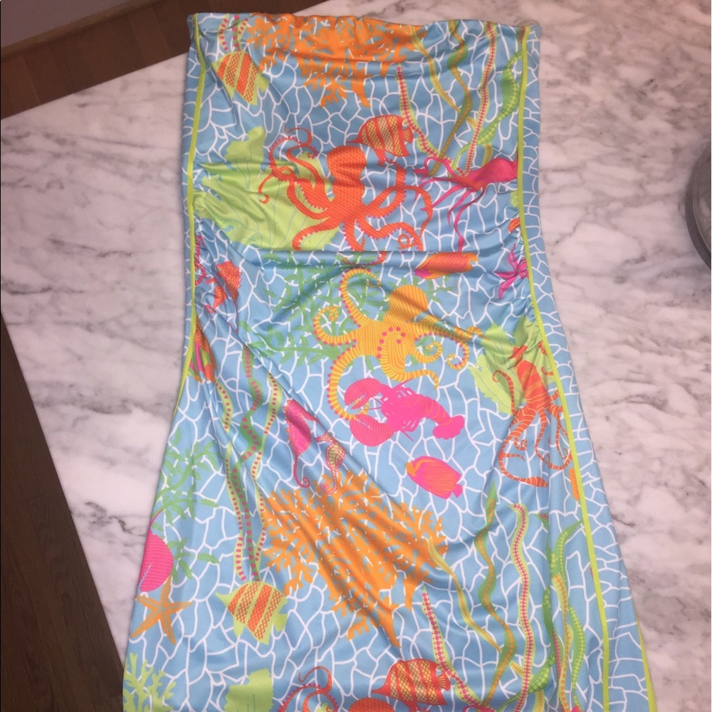 Gretchen Scott under the sea strapless dress