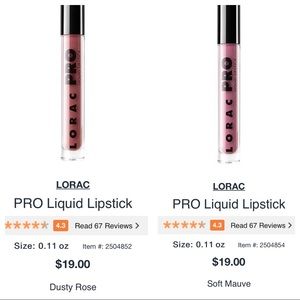 Lorac Pro Liquid Lipstick, Dusty Rose-Soft Mauve.