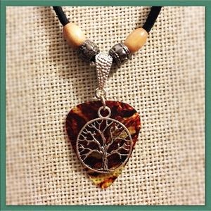 Tree of Life Guitar Pick Necklace