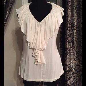 Boston Proper Ruffle Collar Top