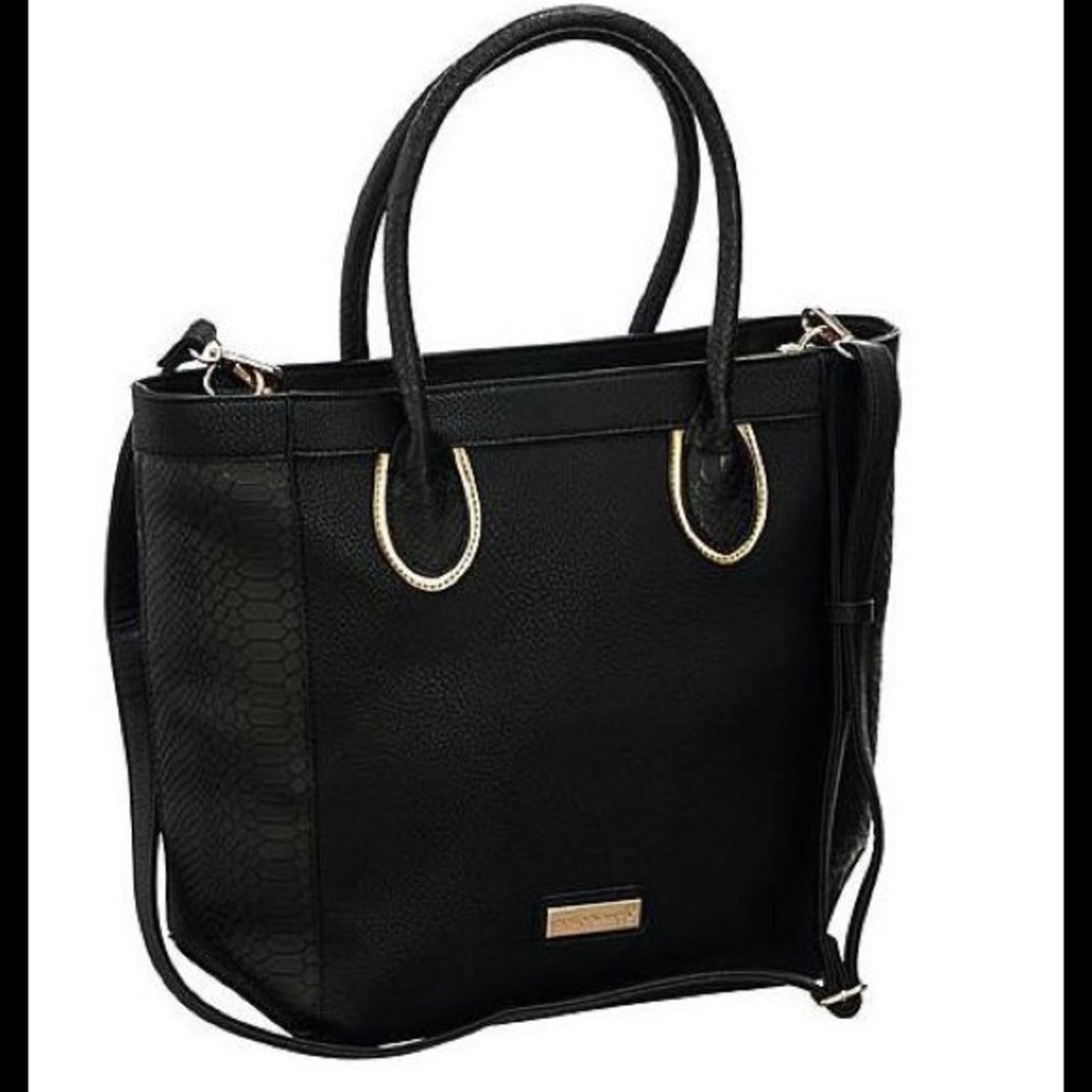 Melie Bianco "Uma"  ~ NWT ~  Black, large bag