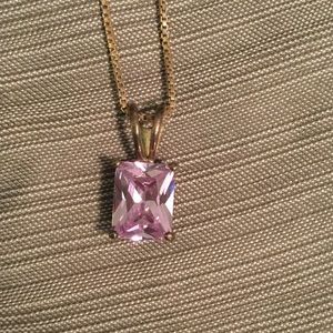 Purple CZ necklace