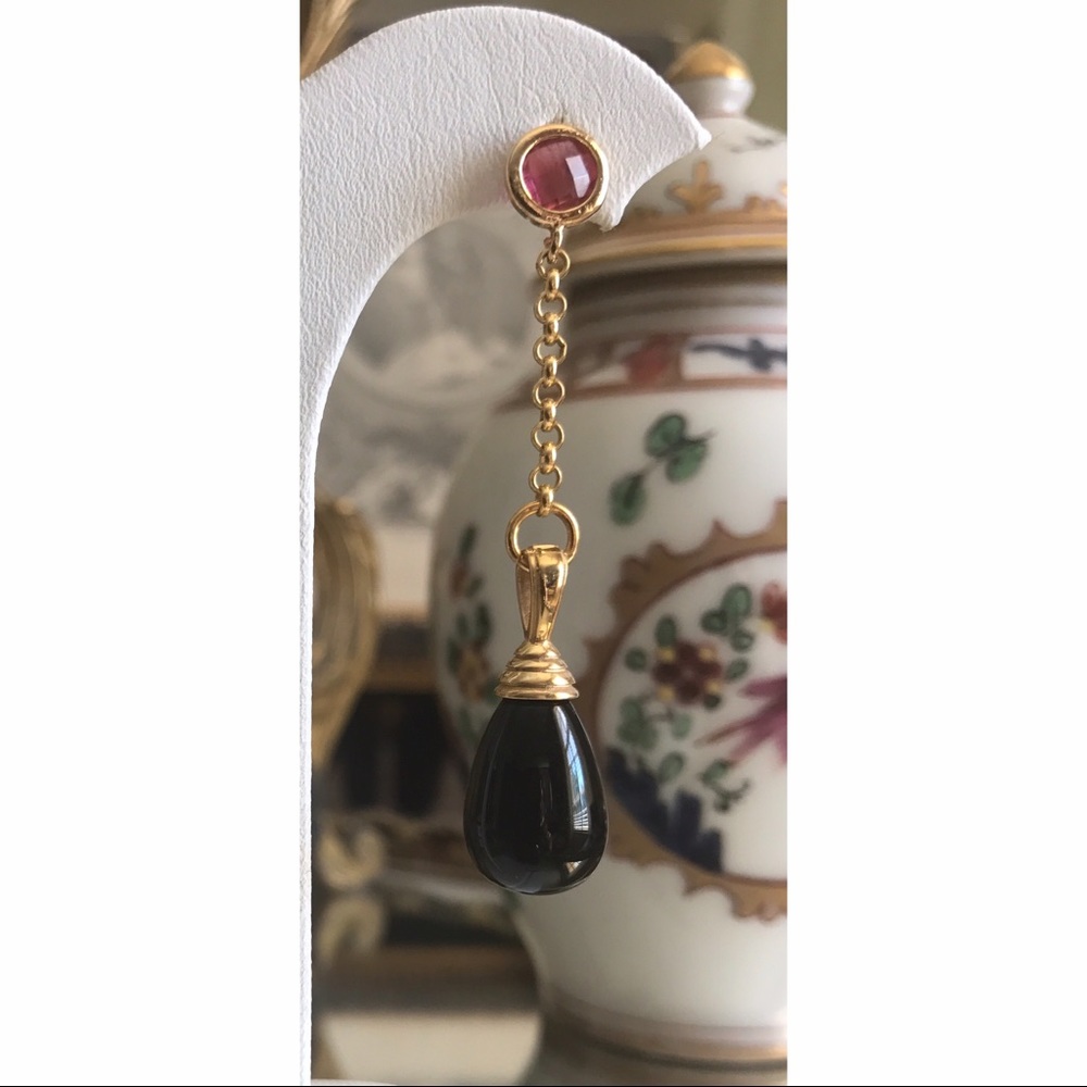 New Siren Song Jewellery Onyx and Vermeil Earrings