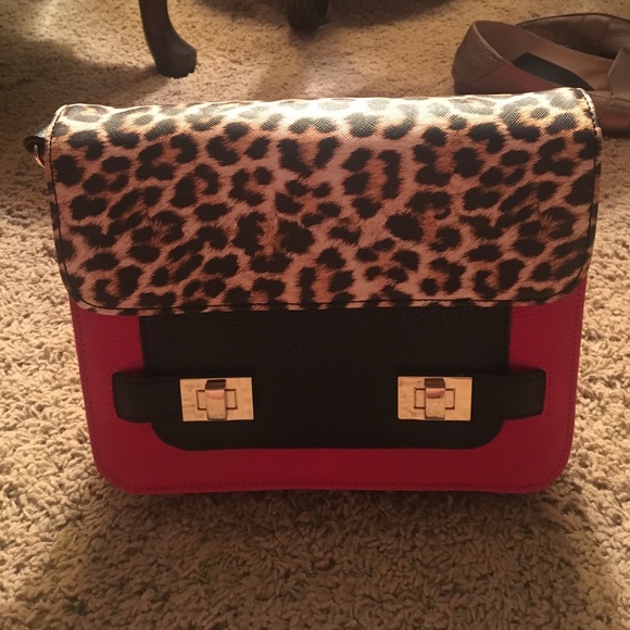 Handbags - Brand new red and cheetah purse
