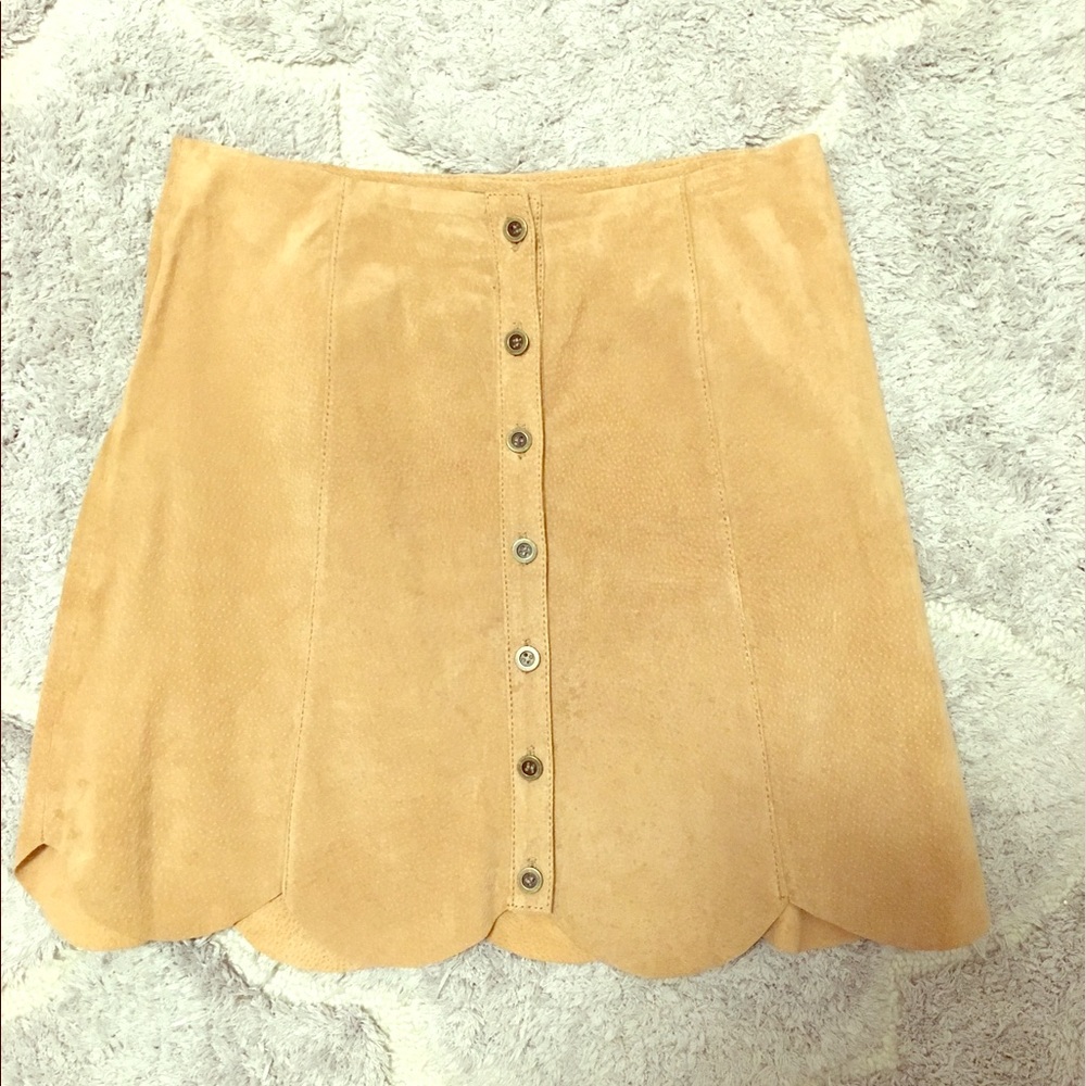 Bagatelle Suede Leather Skirt