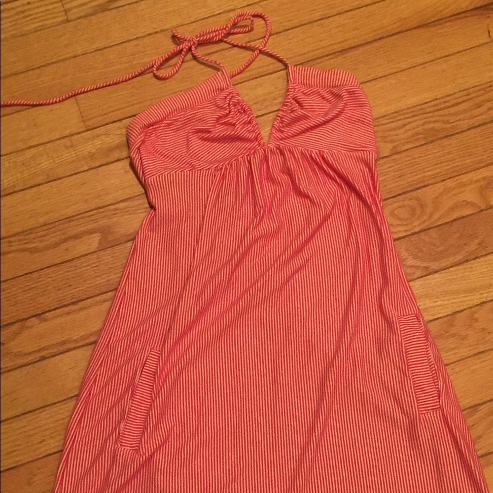 ELLA MOSS | striped halter tie dress