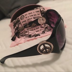 Authentic Juicy Couture peace sign sunglasses