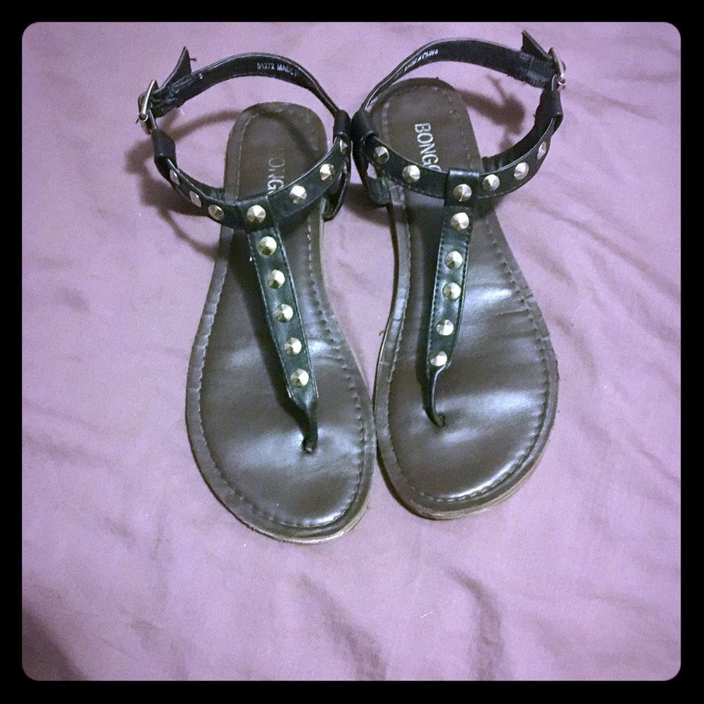Black studded sandals