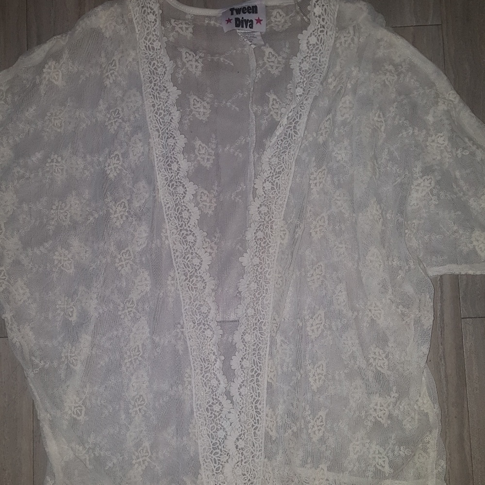 Girls Lace cardigan sz 10/12