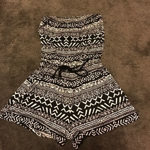 Mossimo Patterned Strapless Romper