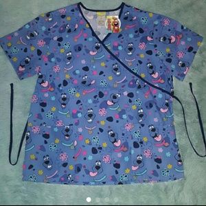 NWT SCOOBY-DOO  Medical Scrub Top