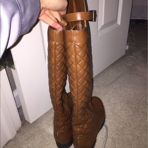 Knee high brown boots