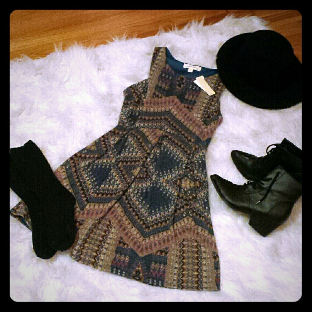 Painted Threads geo patterned dress