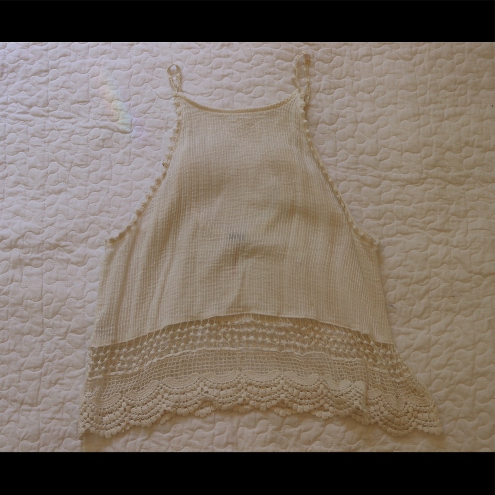 White Lace crop top