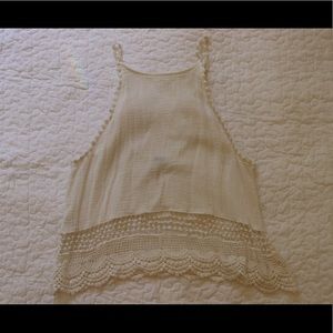 White Lace crop top