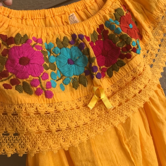 Lace & Ribbon Off-Shoulder Blouse Top Gauzy Coral - Picture 2 of 8