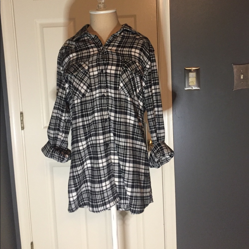 flannel button down