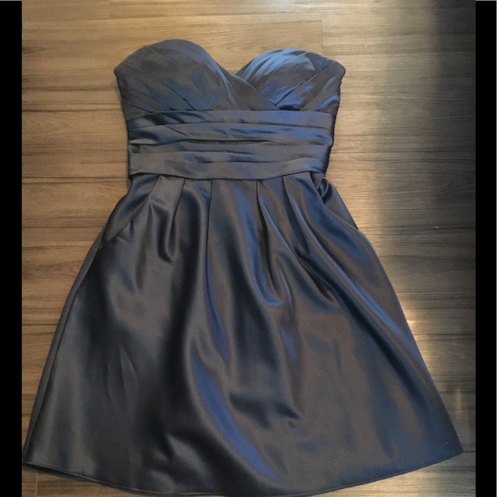 Strapless Midnight Blue Formal Dress