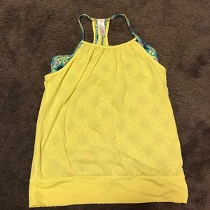 Ivivva by Lululemon Yellow Double Dutch Tank Top