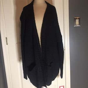 black cardigan
