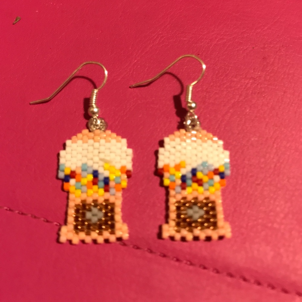 Whimsical Bubble Gum Machine earrings. Handmade.