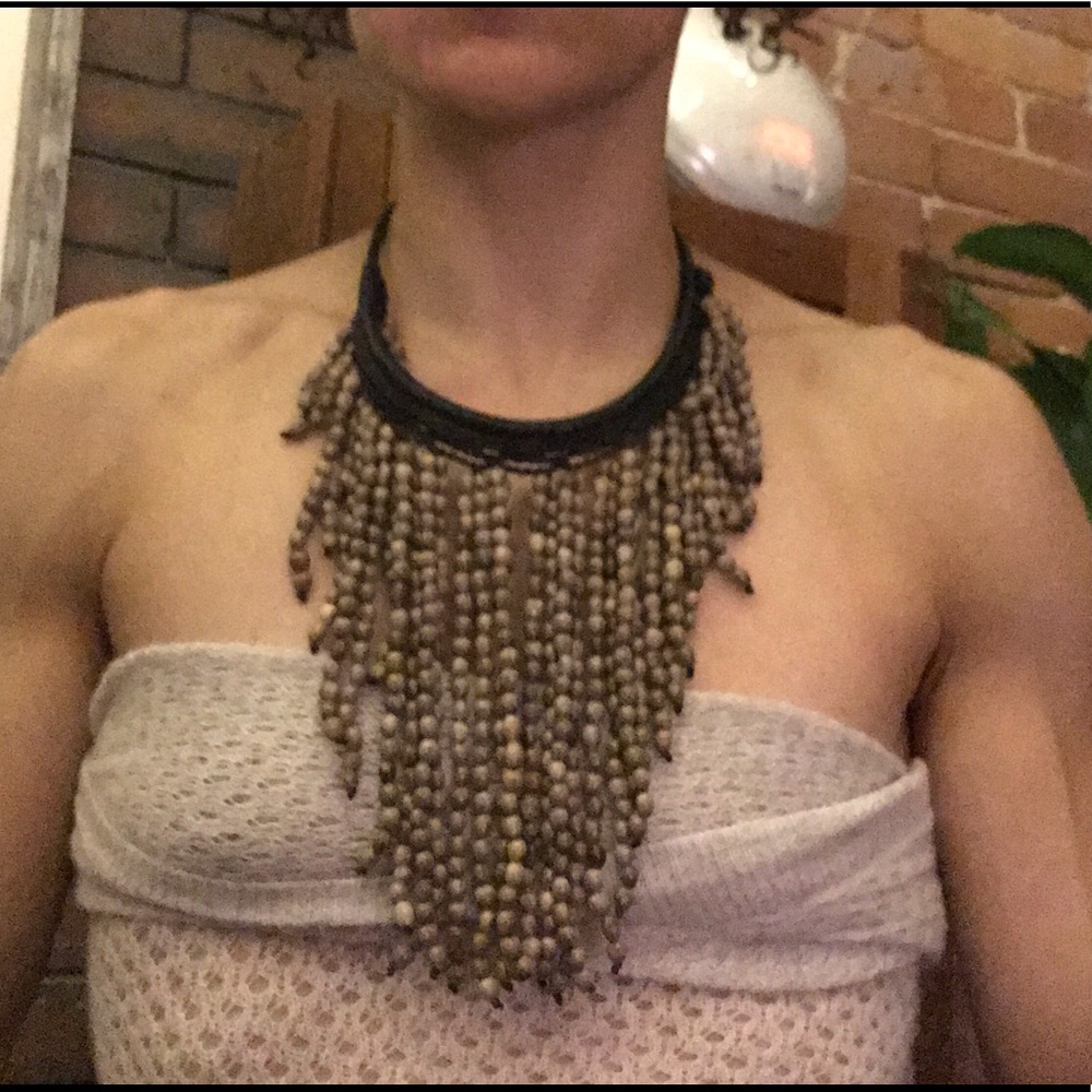 Statement Necklace Jacob's Tears Cascade - image 1