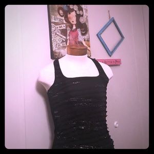 CANDY RAIN SIZE M BLACK SPARKLE TANK TOP
