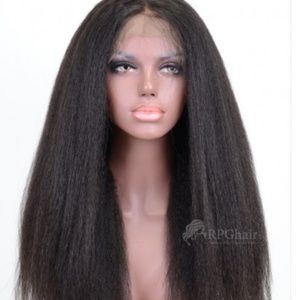Kinky Malaysian straight full lace wig