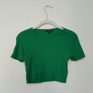 Green TopshopCrop Top