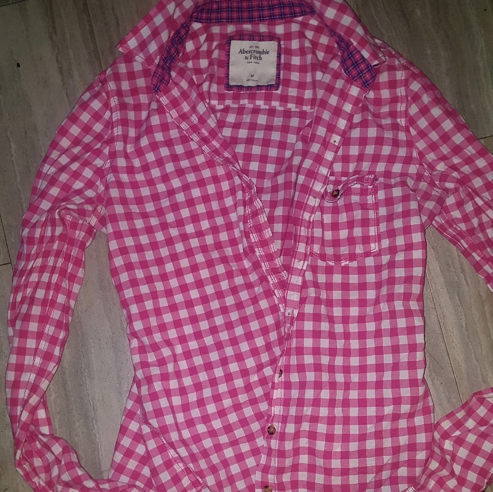 Abercrombie and Fitch plaid button down shirt