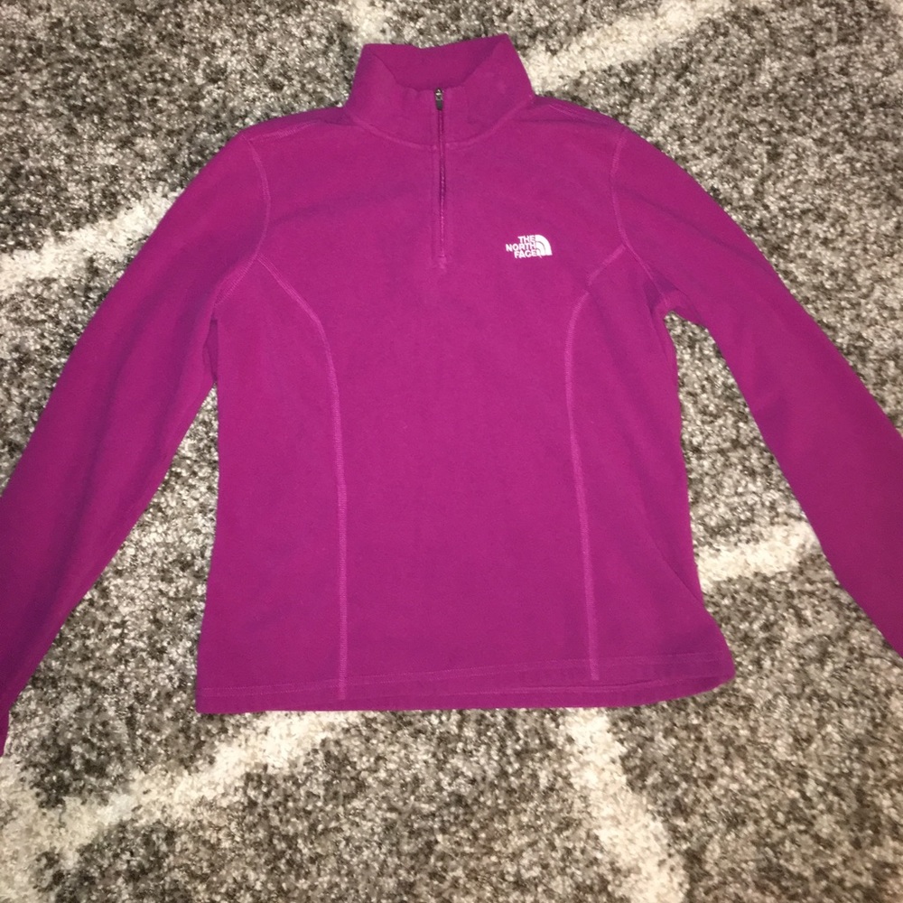SOLD Medium North Face Magenta Half Zip Fleece