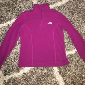 SOLD Medium North Face Magenta Half Zip Fleece