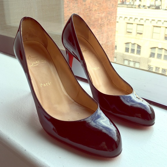 Christian Louboutin simple 85 in black patent - Picture 1 of 3