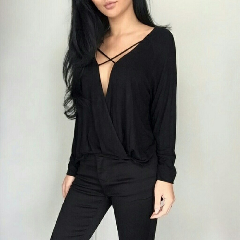 Black X Dolman Tee
