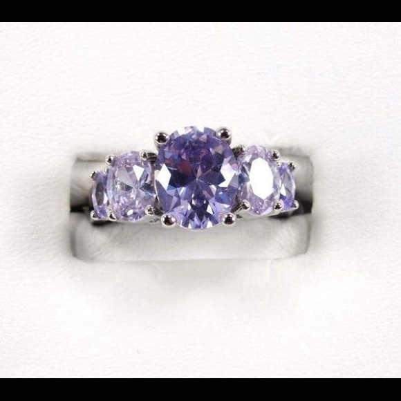 ⭐️5 Stone Lavender Tourmaline 925 silver setting. - Picture 1 of 2